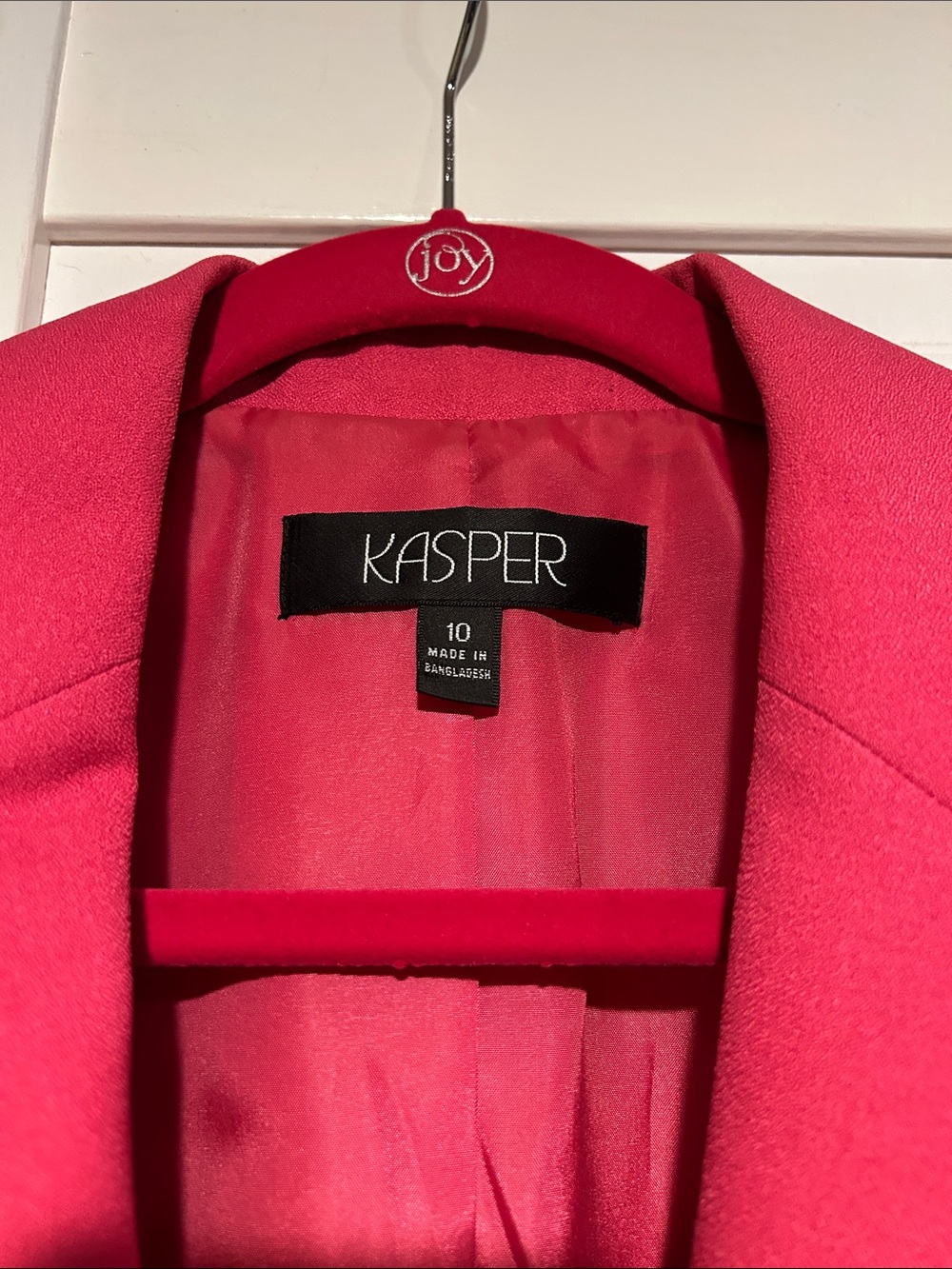 Kasper Women's Raspberry Pink Single-Button Blazer - Picture 2 of 4